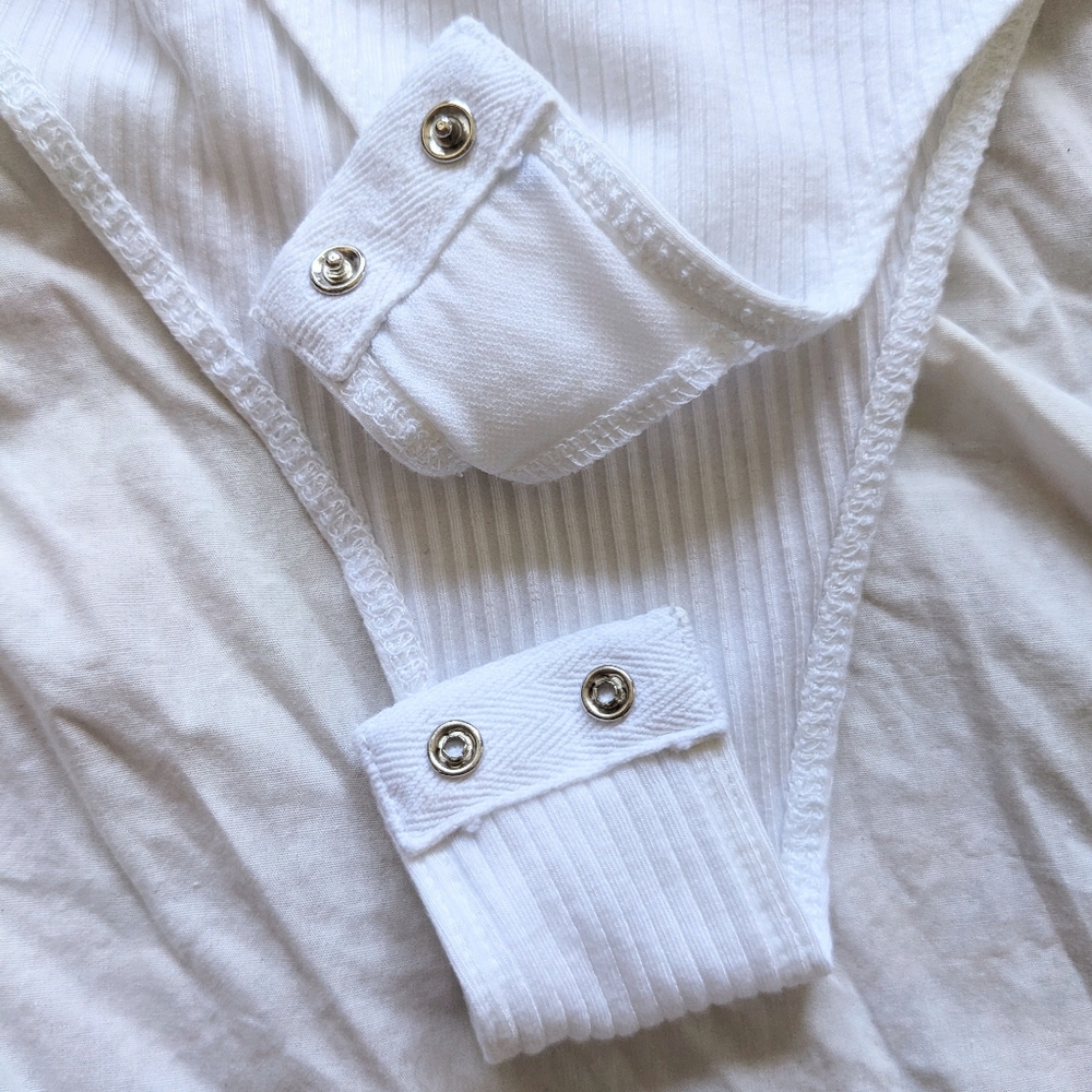 Reformation Jeans Audri Ribbed Bodysuit - Picture 4 of 5